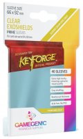 Gamegenic : Sachet de 40 sleeves Prime Clear Exoshields Gold KEYFORGE (66 x 92 mm)